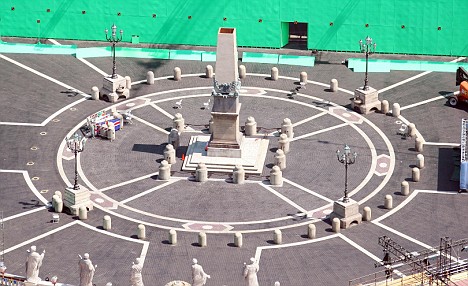 Film director Ron Howard has had a portion of the Vatican rebuilt to scale in order to film scenes for Angels and Demons, the prequel to the Da Vince Code