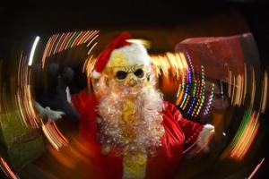 A Zombie Santa is pictured Death Yard Haunted Attraction in Hendersonville