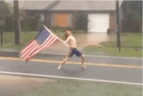 Image result for running with flag gif
